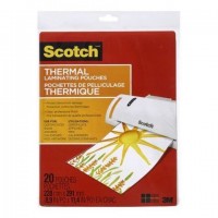 Scotch Tp585120 Business Card Size Thermal Laminating Pouches, 5 Mil, 3 3/4 X 2 3/8, 20/Pack